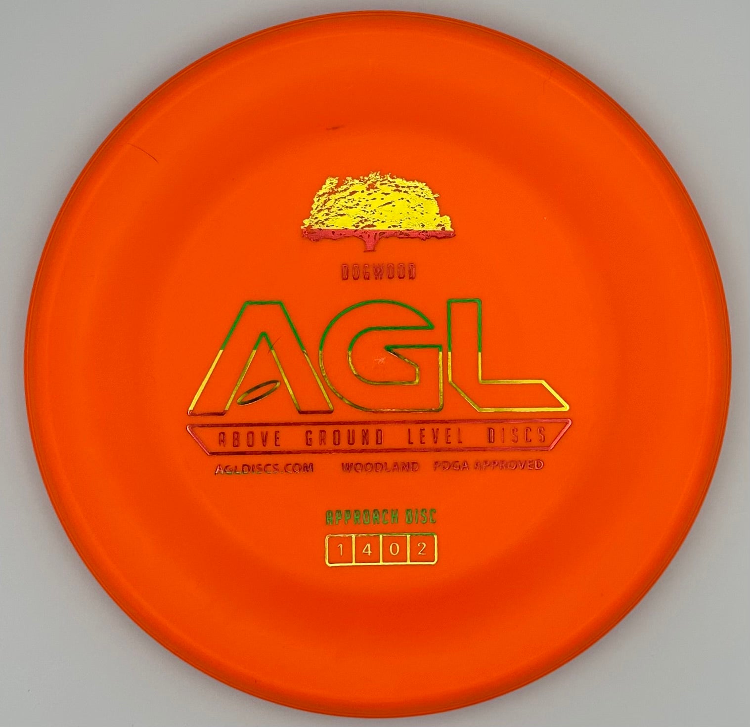 AGL Discs Pumpkin Orange Woodland DogWood AGL Bar Stamp