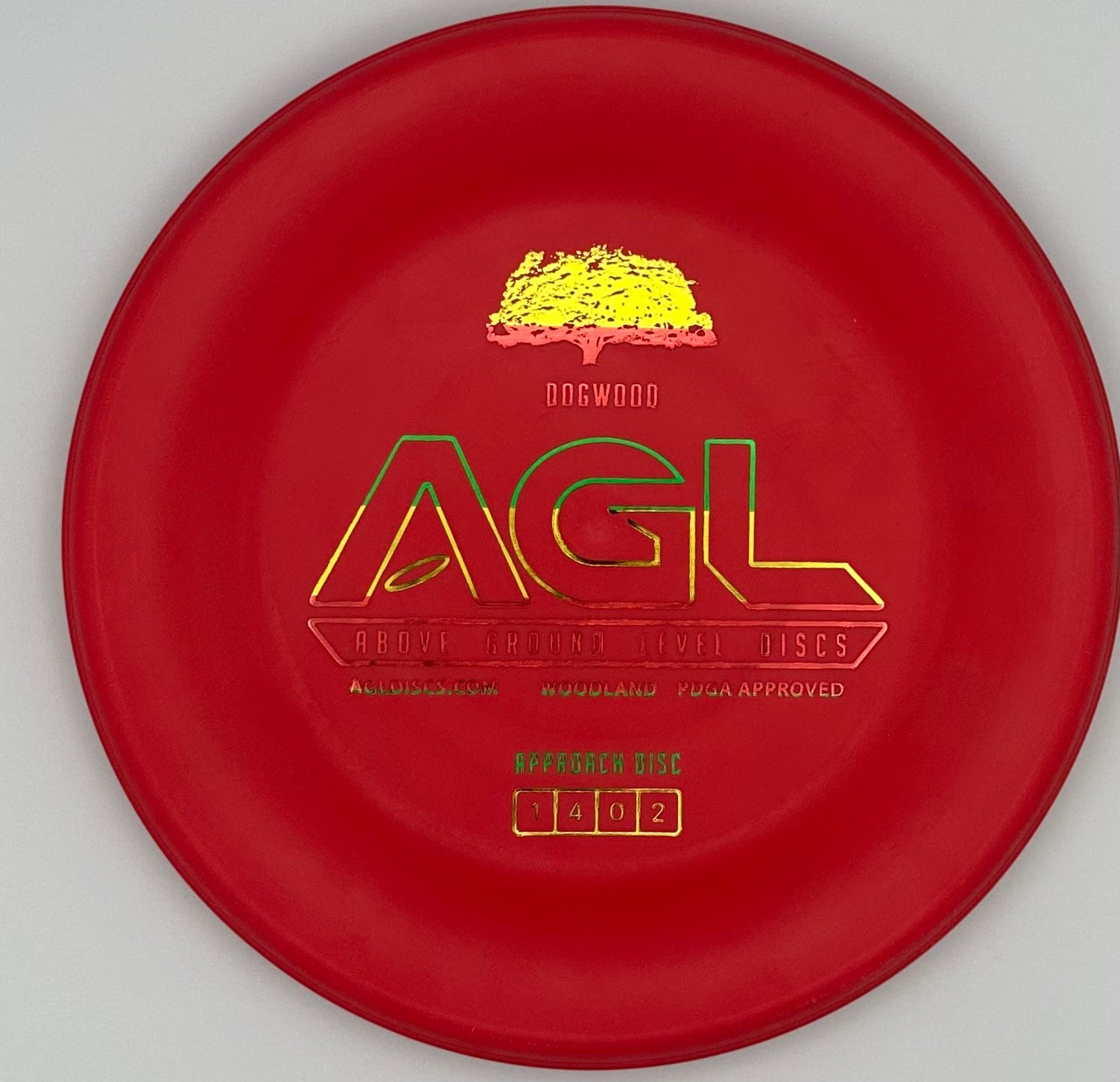 AGL Discs Fire Engine Red Woodland DogWood AGL Bar Stamp