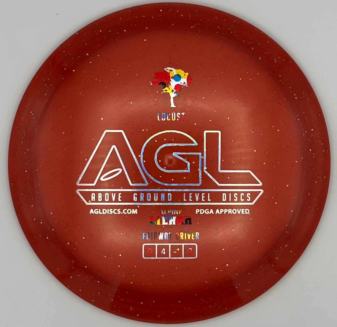 AGL Discs Fiery Orange Alpine Lichen Locust AGL Bar Stamp