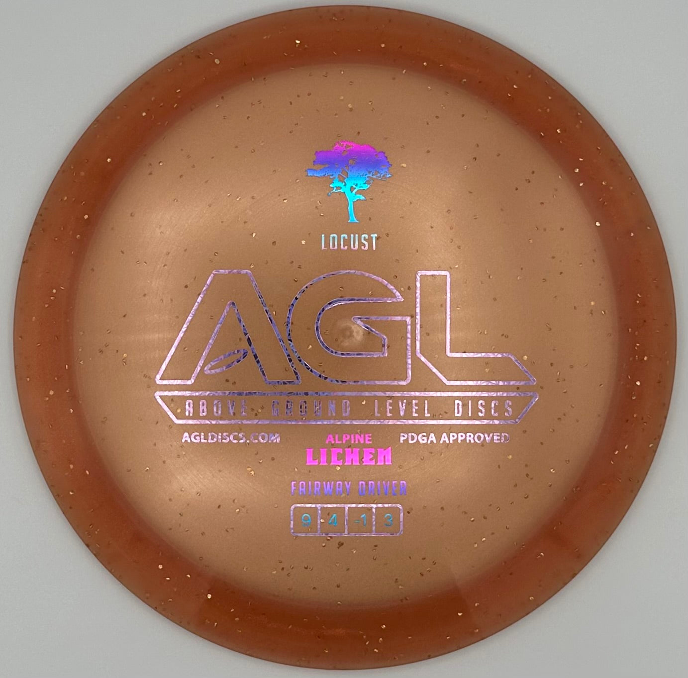 AGL Discs Toasty Peach Alpine Lichen Locust AGL Bar Stamp