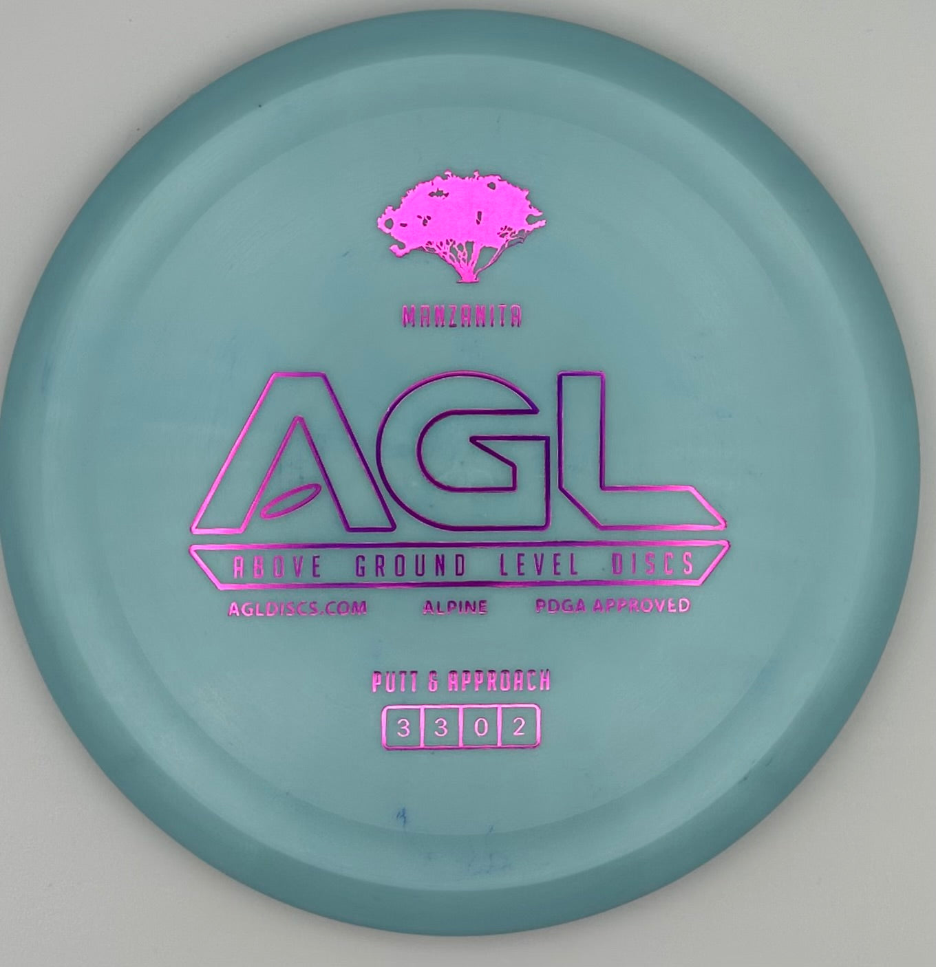 AGL Discs Blue Alpine Manzanita Stamped by Gateway