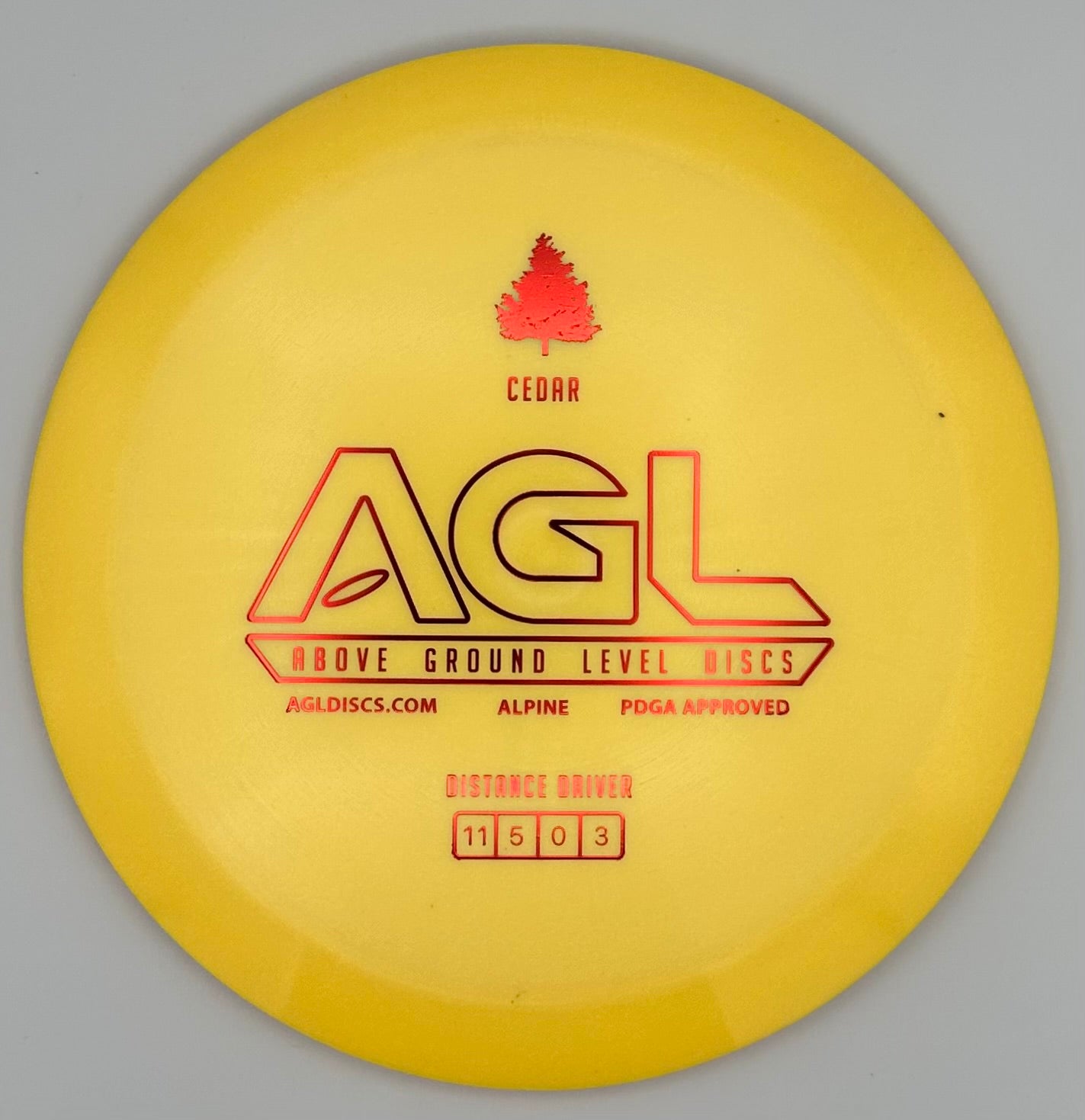 AGL Discs Mustard Alpine Cedar Stamped by Gateway