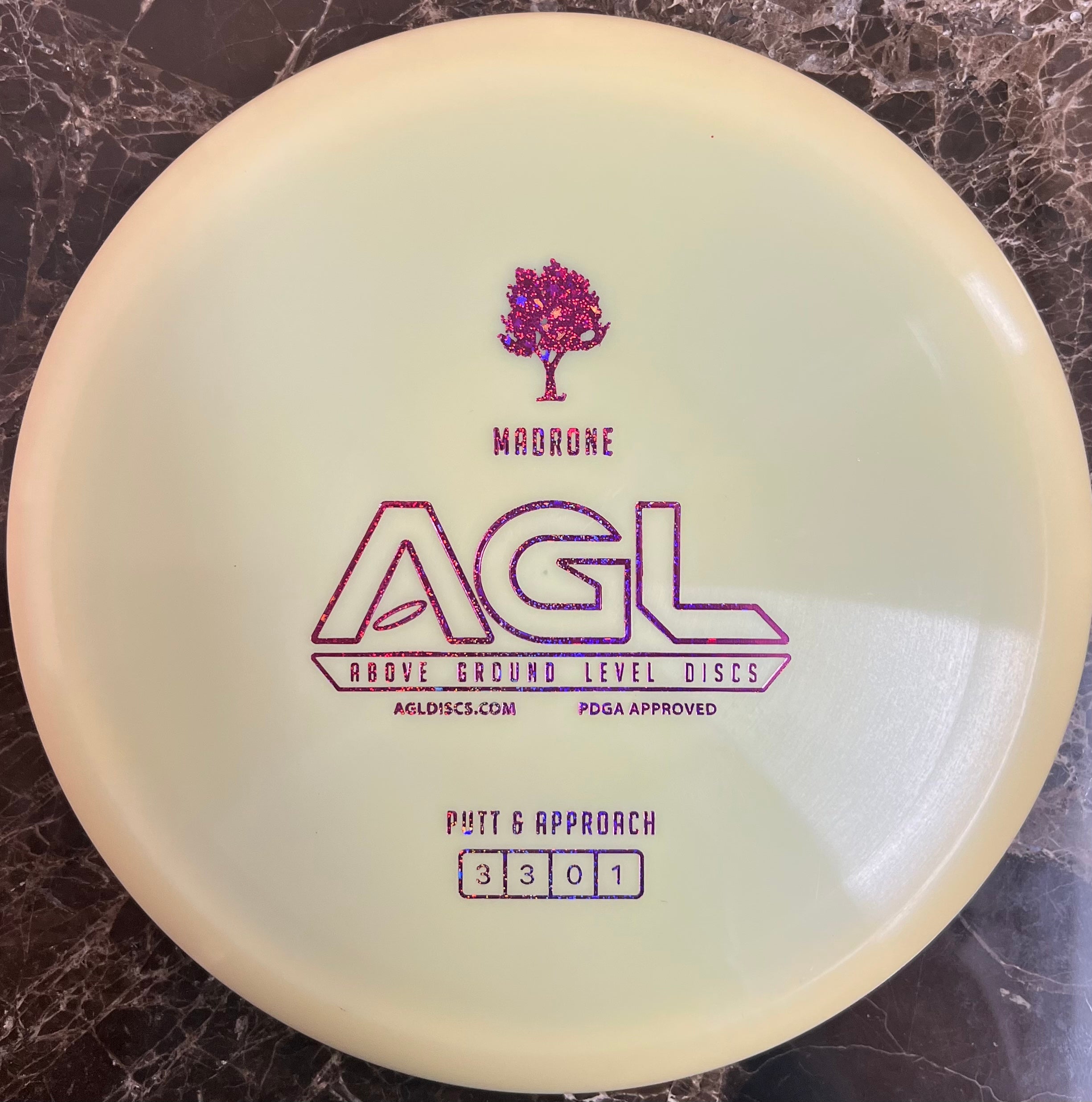 AGL Discs Lemon Snow Alpine Madrone AGL Bar Stamp