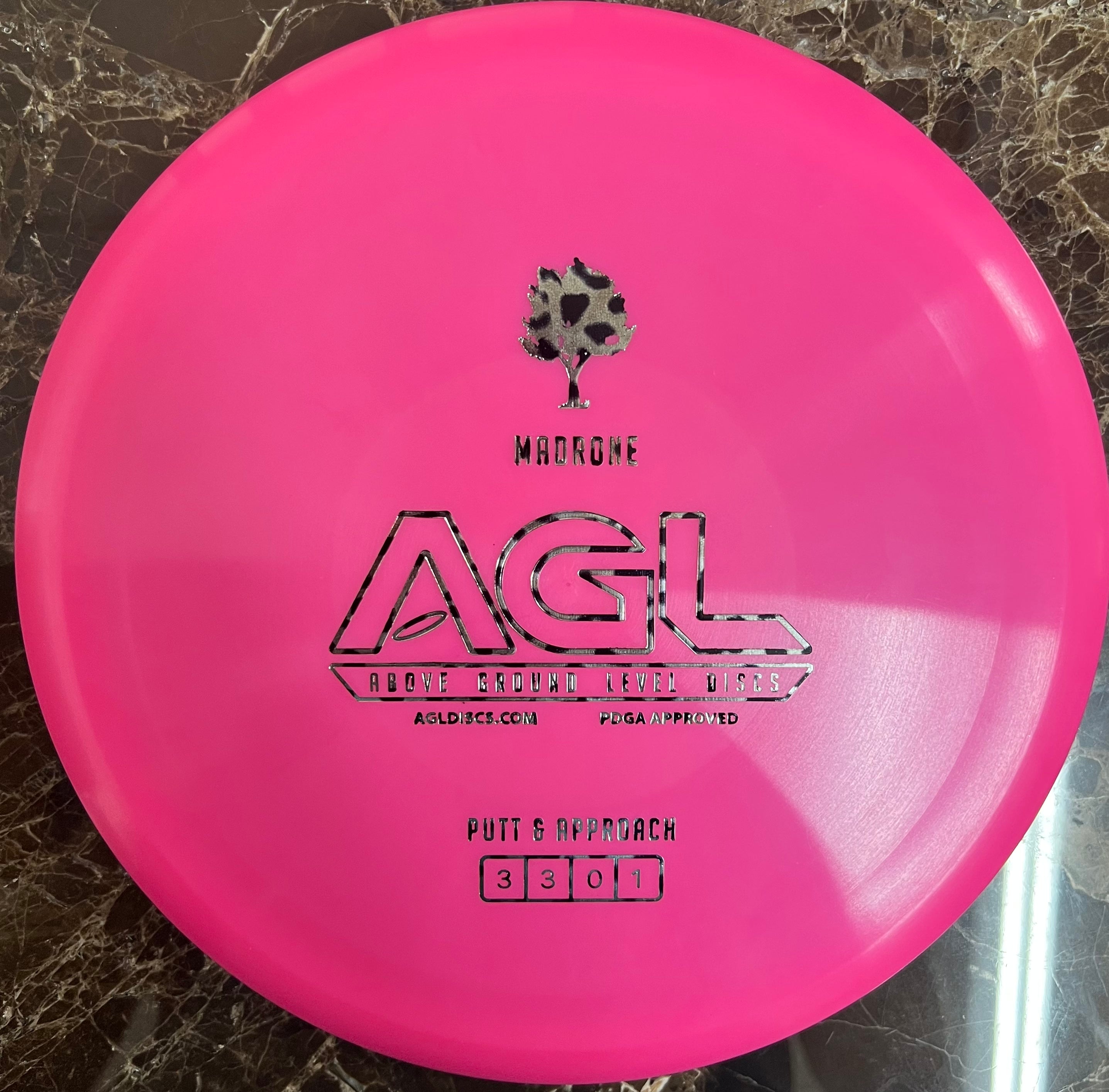 AGL Discs Flamingo Pink Alpine Madrone AGL Bar Stamp