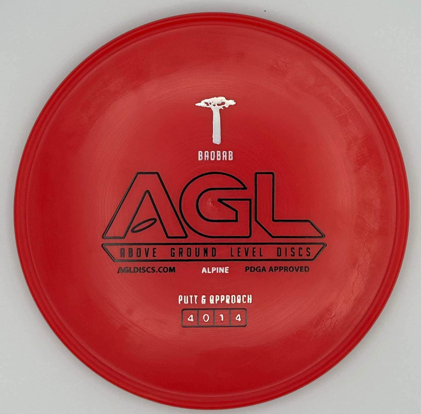 AGL Discs Kyle Red Alpine Baobab AGL Bar Stamp