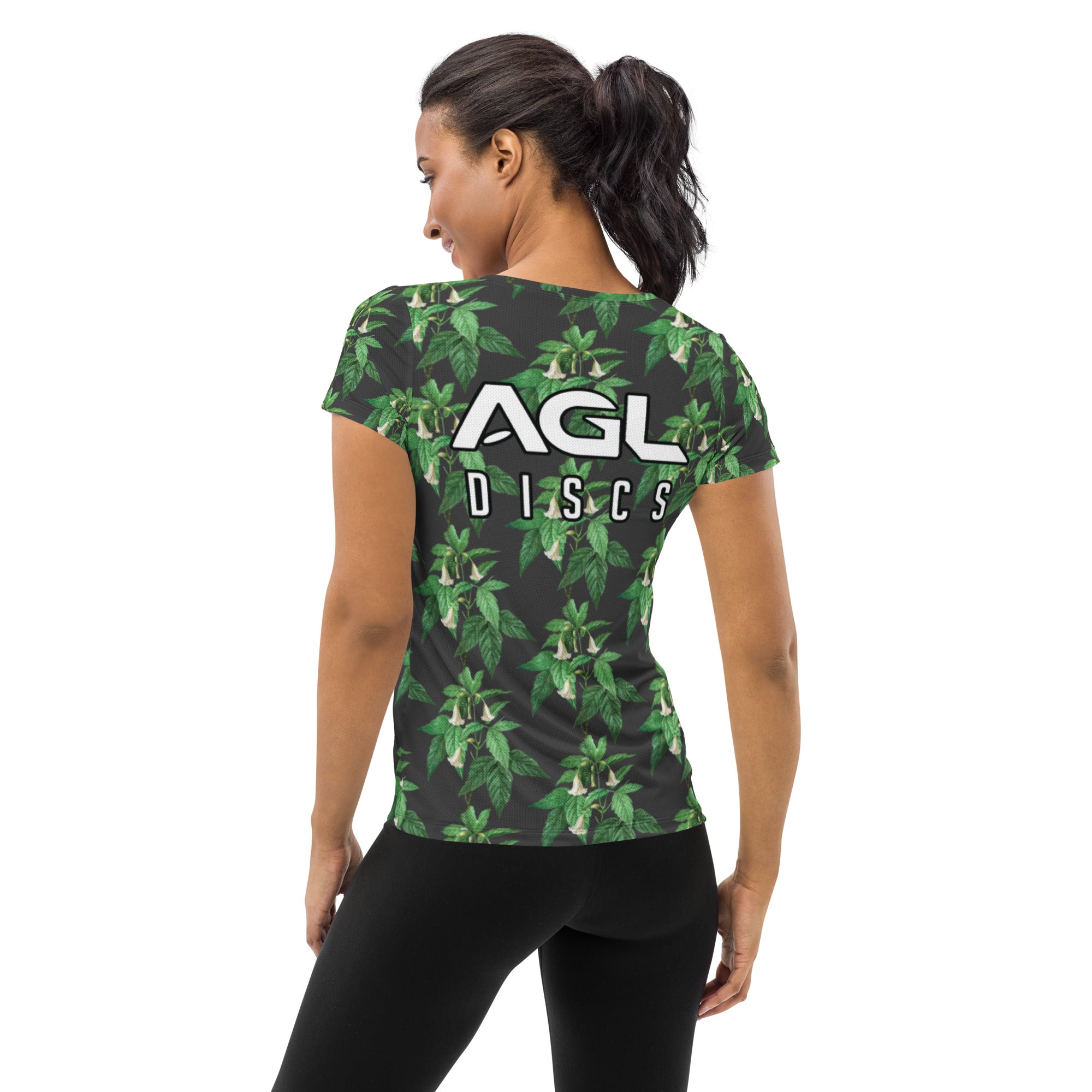 AGL Discs All Over Print Women s Athletic T shirt