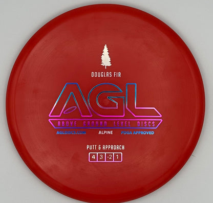 AGL Discs - Ribbon Red Alpine Douglas Fir (AGL Bar Stamp)