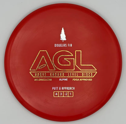 AGL Discs - Ribbon Red Alpine Douglas Fir (AGL Bar Stamp)