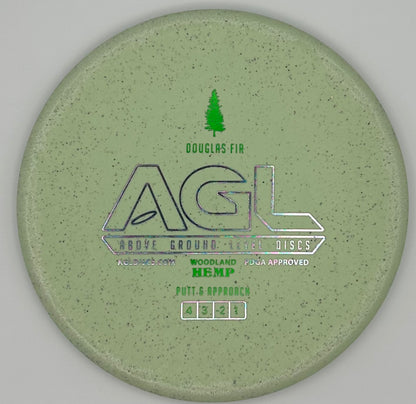 AGL Discs - Minty Green Woodland HEMP Douglas Fir (AGL Bar Stamp)