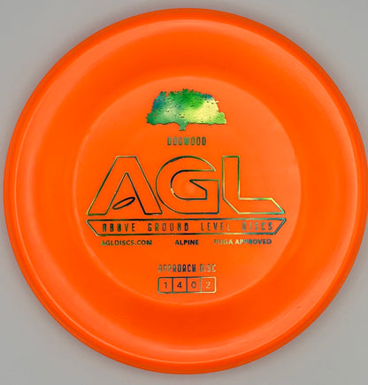 AGL Discs - Pumpkin Orange Alpine DogWood (AGL Bar Stamp)