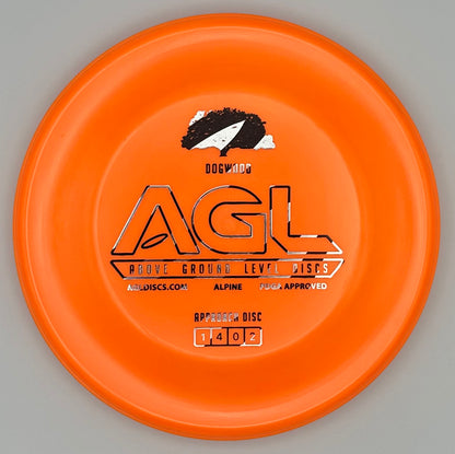 AGL Discs - Pumpkin Orange Alpine DogWood (AGL Bar Stamp)