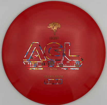 AGL Discs - Ribbon Red Alpine Locust (AGL Bar Logo)