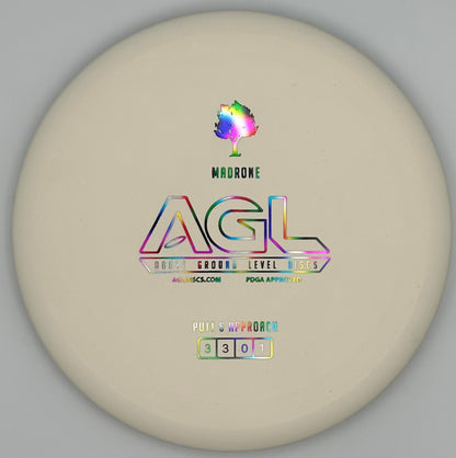 AGL Discs - Coconut White Woodland GLOW Madrone (AGL Bar Stamp)