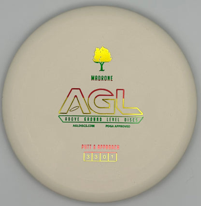 AGL Discs - Coconut White Woodland GLOW Madrone (AGL Bar Stamp)