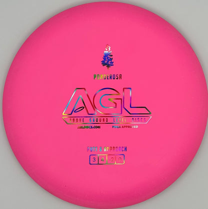 AGL Discs - Flamingo Pink Woodland Ponderosa (AGL Bar Stamp)