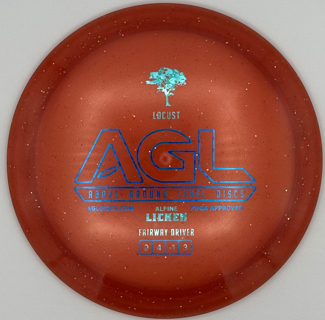 AGL Discs Fiery Orange Alpine Lichen Locust AGL Bar Stamp