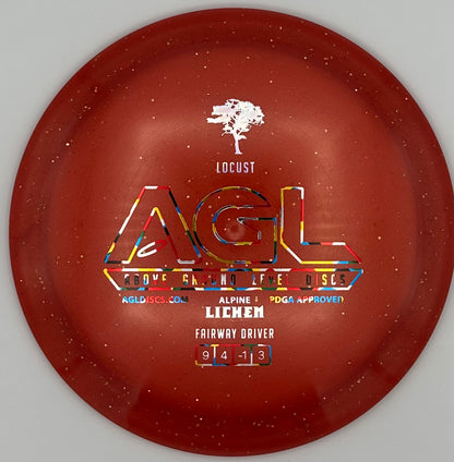 AGL Discs - Fiery Orange Alpine Lichen Locust (AGL Bar Stamp)