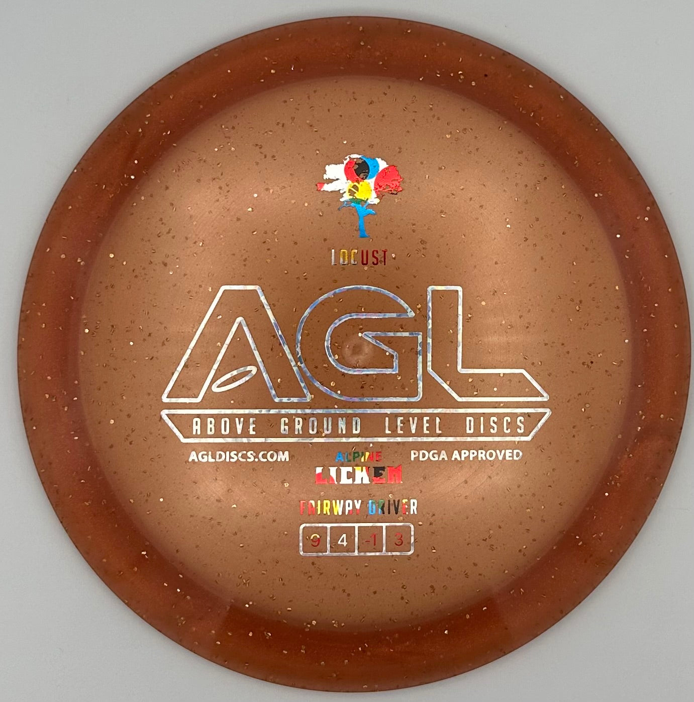 AGL Discs Toasty Peach Alpine Lichen Locust AGL Bar Stamp