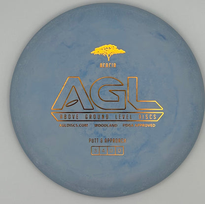 AGL Discs - Swirly Blue Woodland Acacia (AGL Bar Stamp)