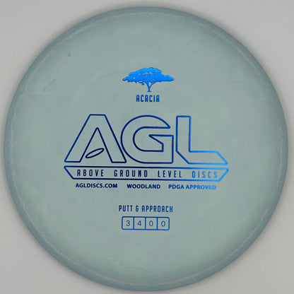 AGL Discs - Swirly Blue Woodland Acacia (AGL Bar Stamp)