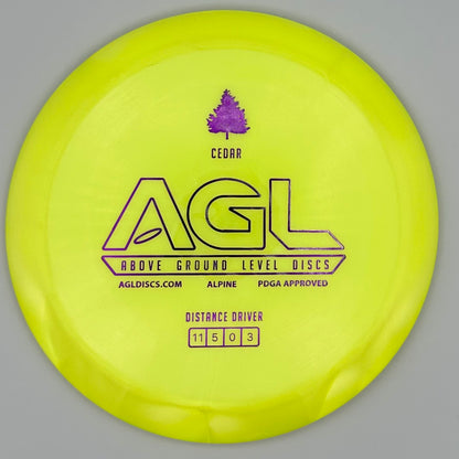 AGL Discs - Sunshine Alpine Cedar (AGL Bar Stamp)