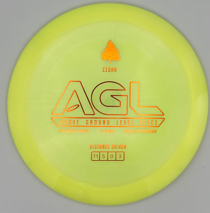 AGL Discs - Sunshine Alpine Cedar (AGL Bar Stamp)