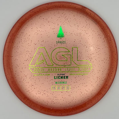 AGL Discs - Burnt Orange Alpine Lichen Spruce (AGL Bar Stamp)