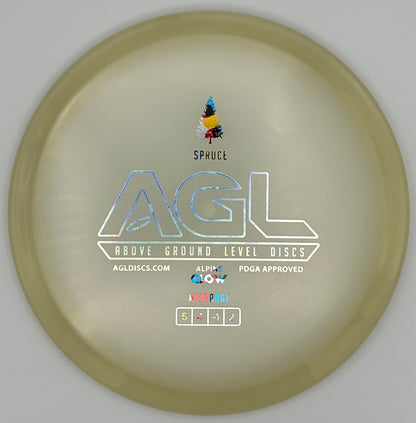 AGL Discs - Honeyed Alpine Glow Spruce (AGL Bar Stamp)