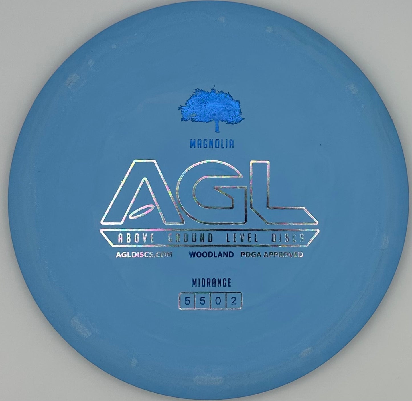 AGL Discs - Moody Blue Woodland Magnolia (AGL Bar Stamp)