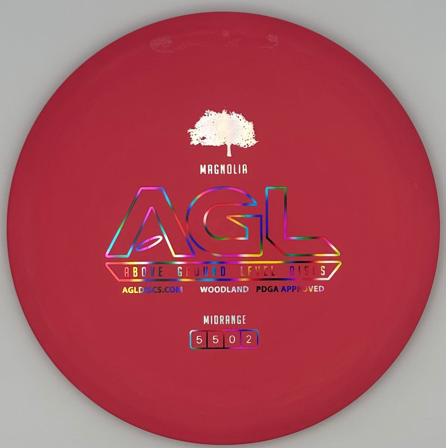 AGL Discs - "In the Red" Woodland Magnolia (AGL Bar Stamp)