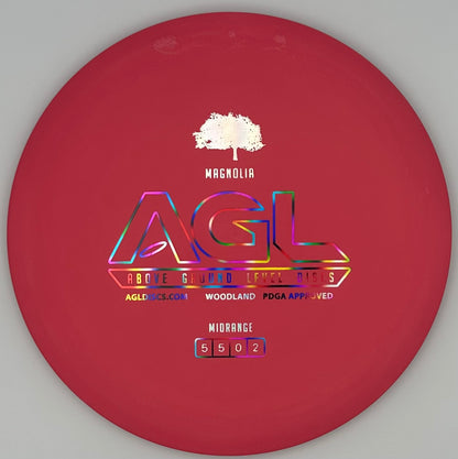 AGL Discs - "In the Red" Woodland Magnolia (AGL Bar Stamp)