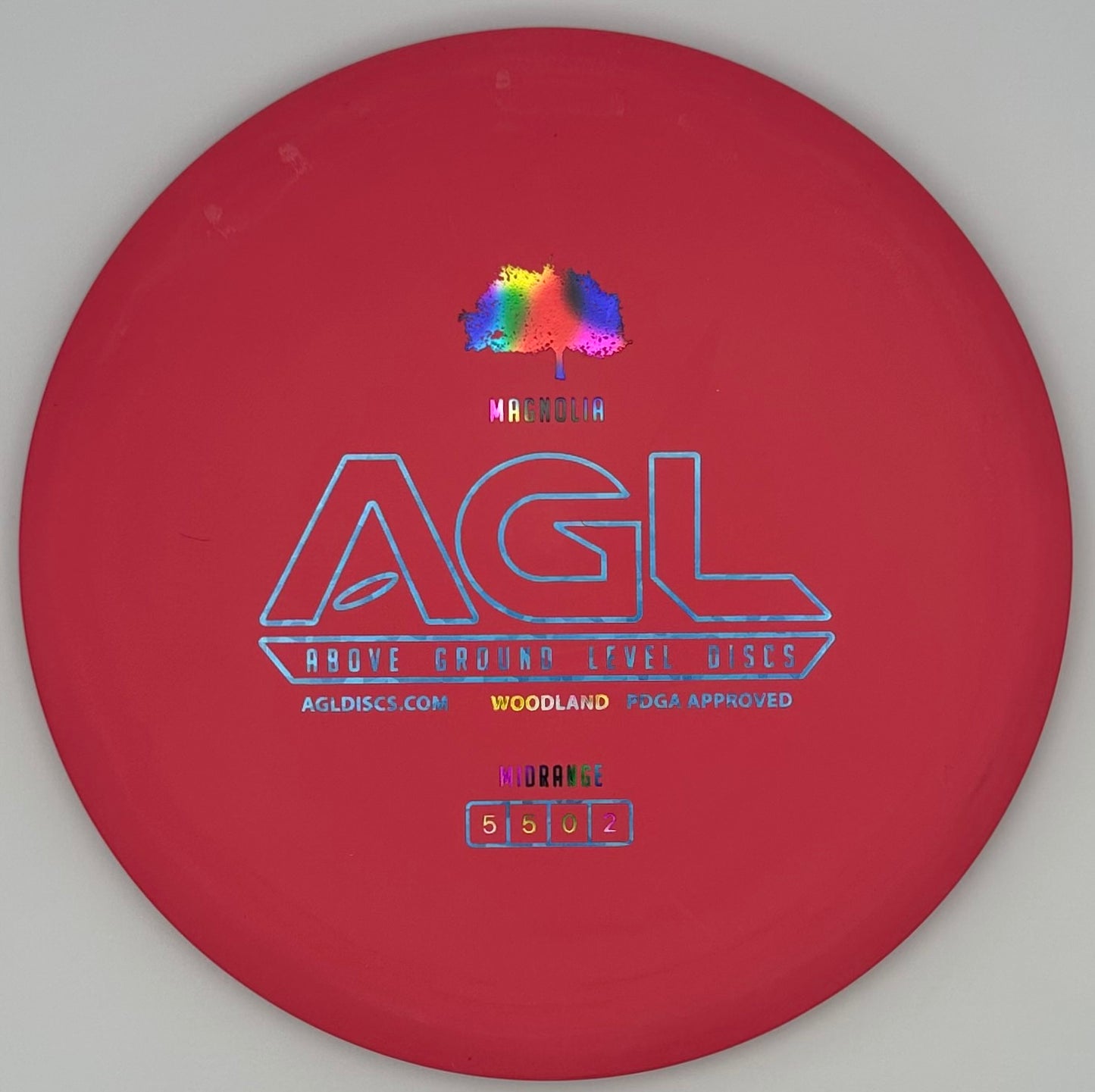 AGL Discs - "In the Red" Woodland Magnolia (AGL Bar Stamp)