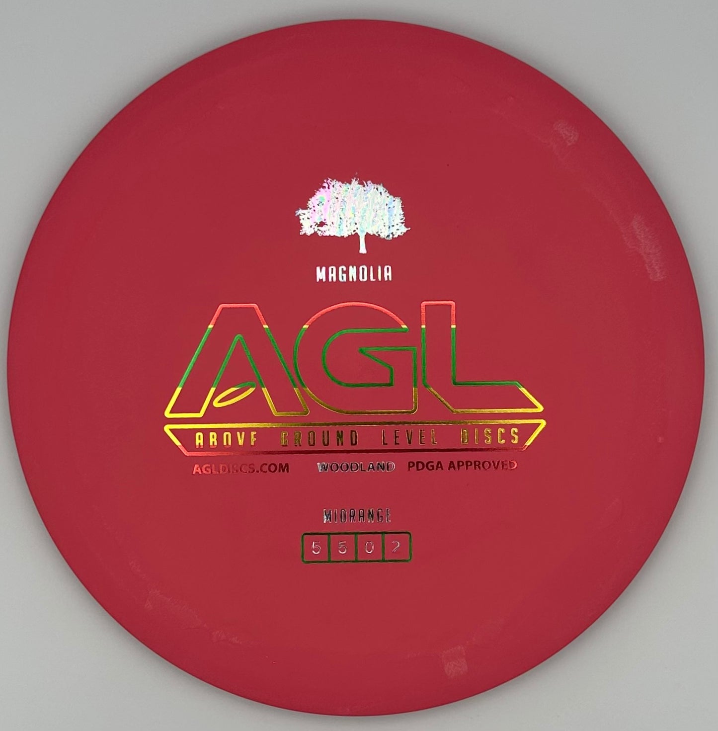 AGL Discs - "In the Red" Woodland Magnolia (AGL Bar Stamp)