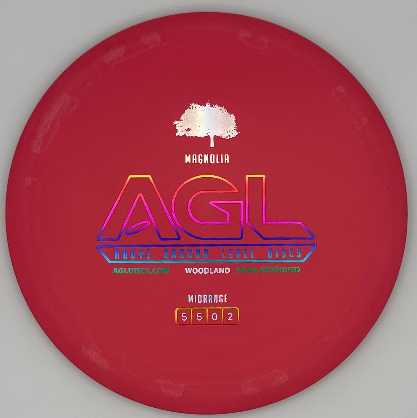 AGL Discs - "In the Red" Woodland Magnolia (AGL Bar Stamp)