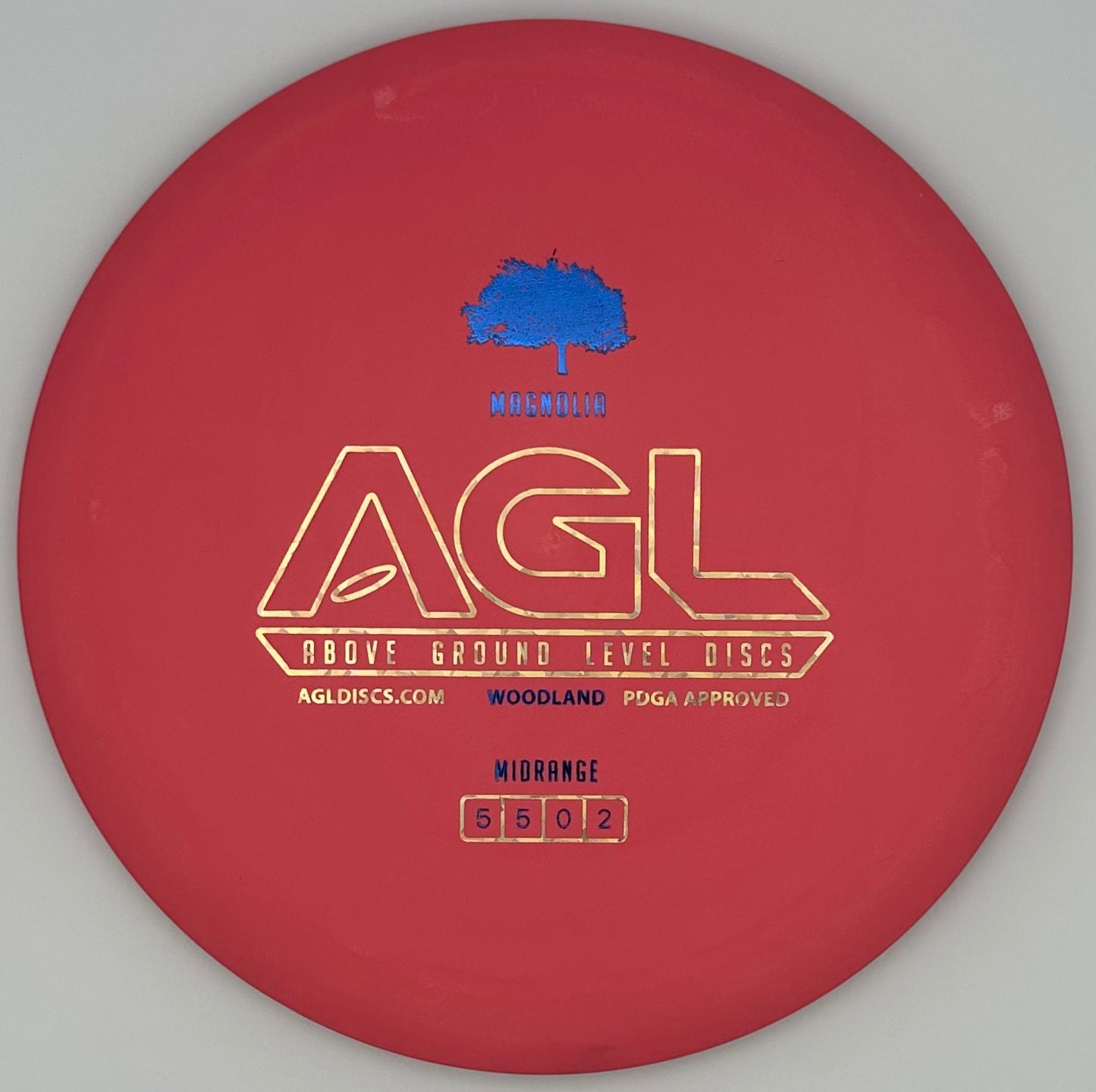 AGL Discs - "In the Red" Woodland Magnolia (AGL Bar Stamp)