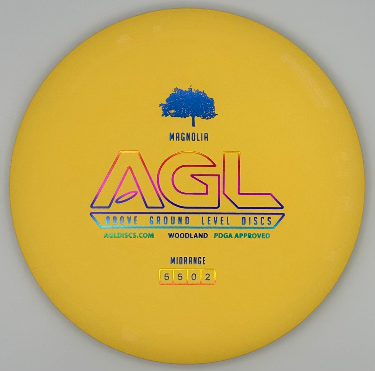 AGL Discs - Summer Lemon Yellow Woodland Magnolia (AGL Bar Stamp)