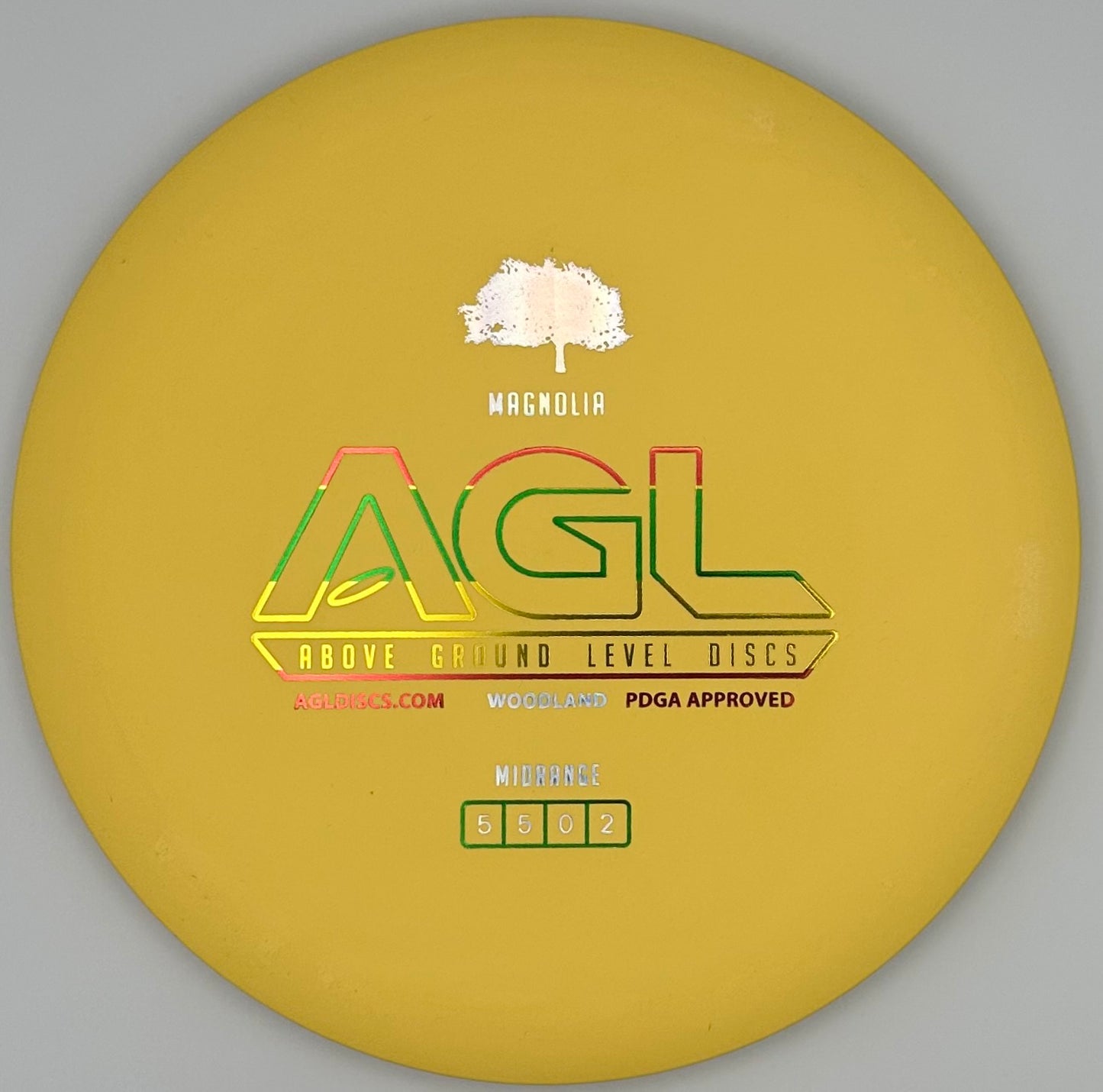 AGL Discs - Summer Lemon Yellow Woodland Magnolia (AGL Bar Stamp)