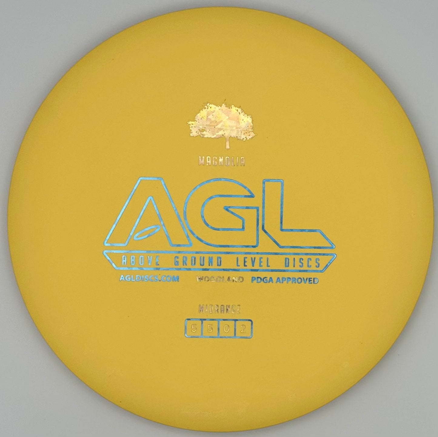 AGL Discs - Summer Lemon Yellow Woodland Magnolia (AGL Bar Stamp)