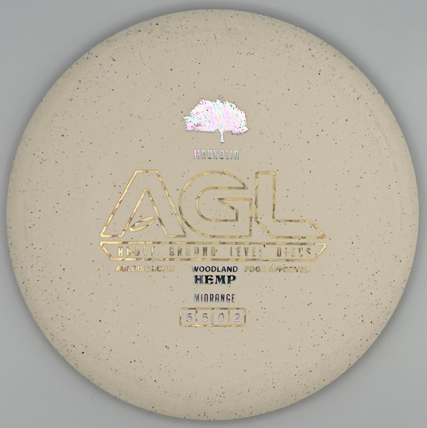 AGL Discs - Woodland Hemp Magnolia (AGL Bar Stamp)