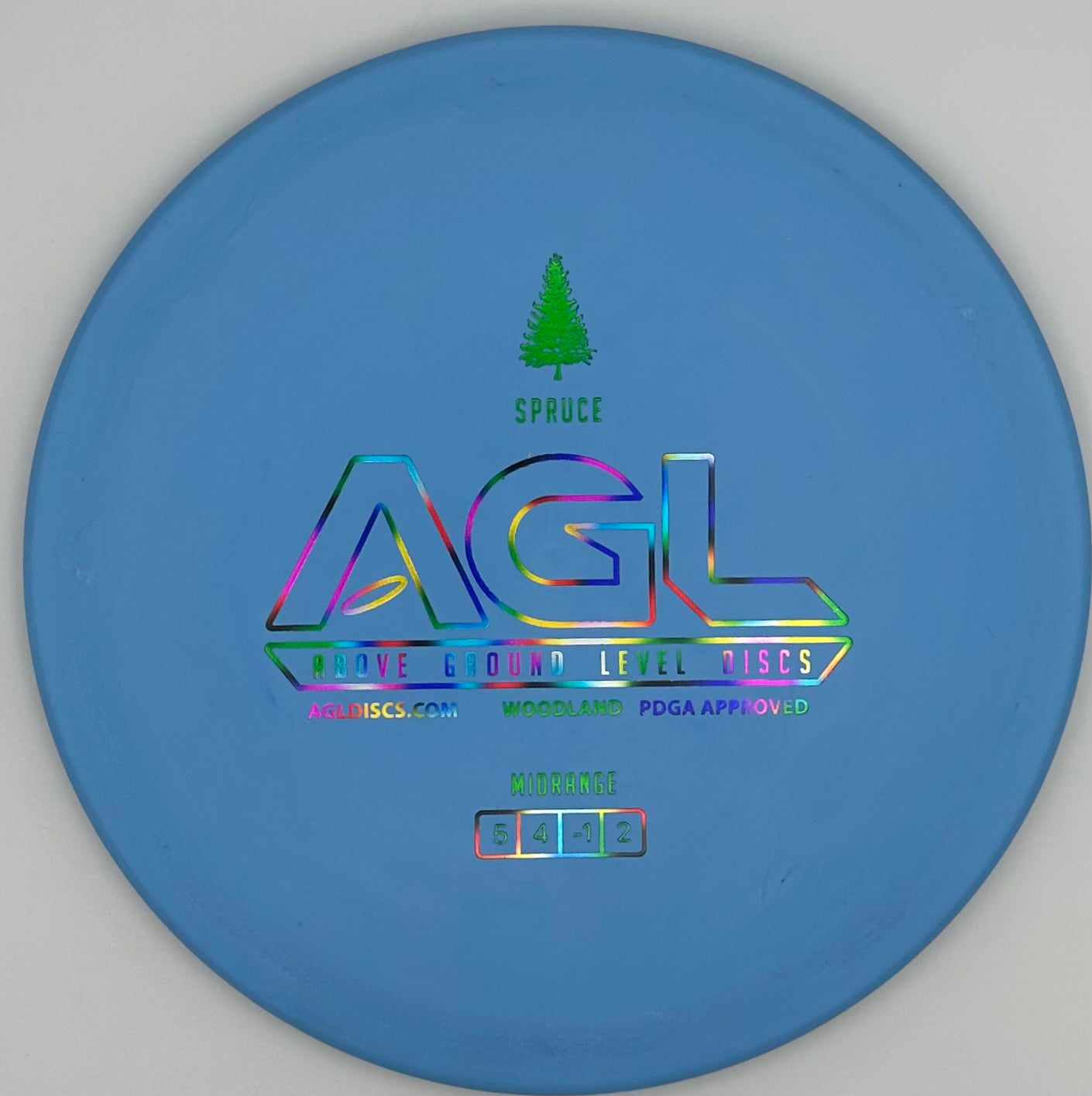 AGL Discs - Lakeside Blue Woodland Spruce (AGL Bar Logo)