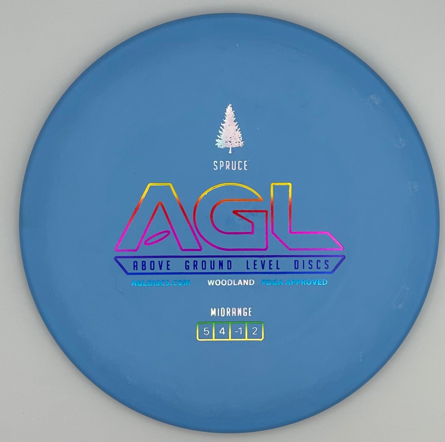 AGL Discs - Lakeside Blue Woodland Spruce (AGL Bar Logo)