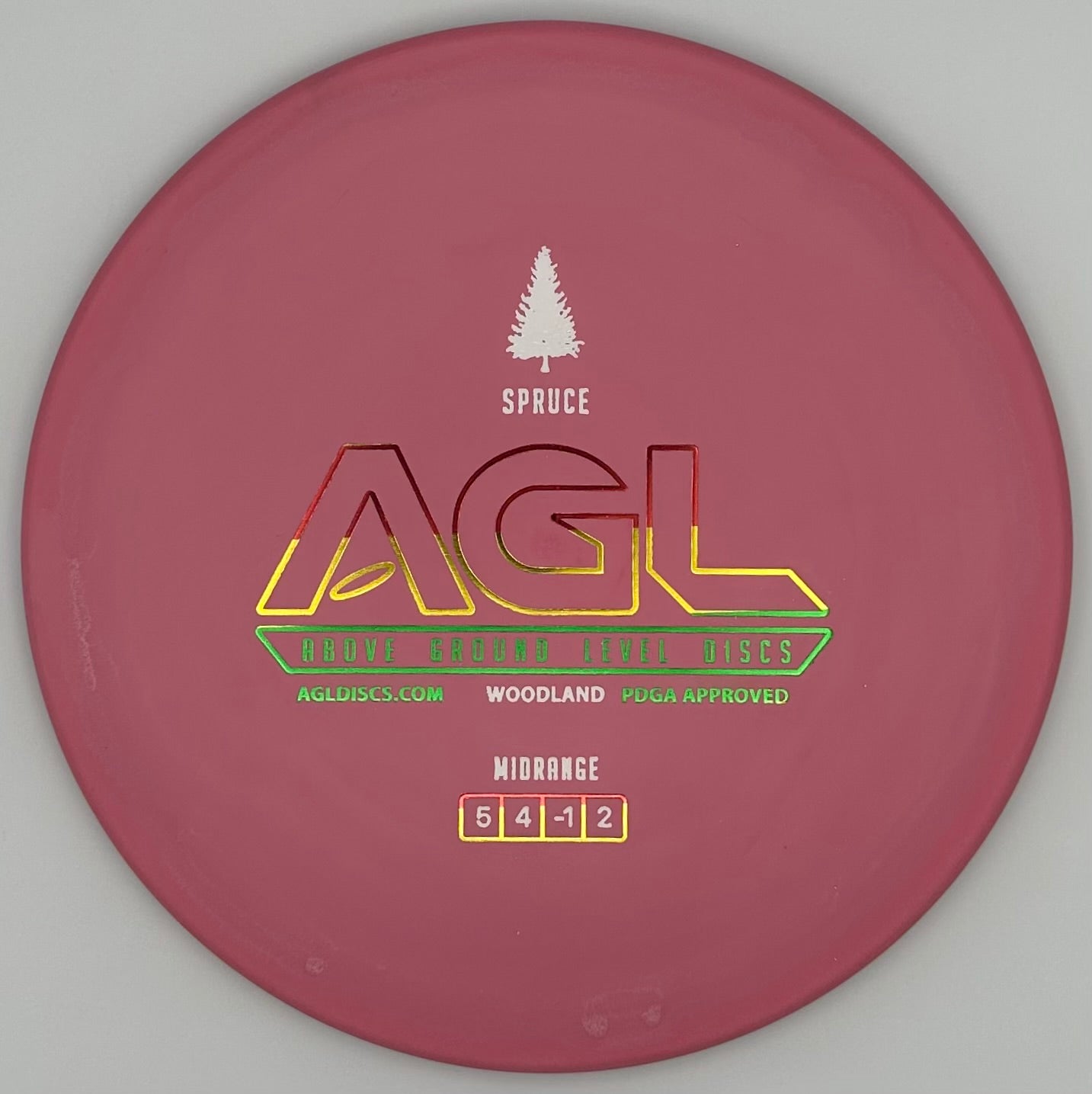 AGL Discs -Berry Punch Woodland Spruce (AGL Bar Logo)