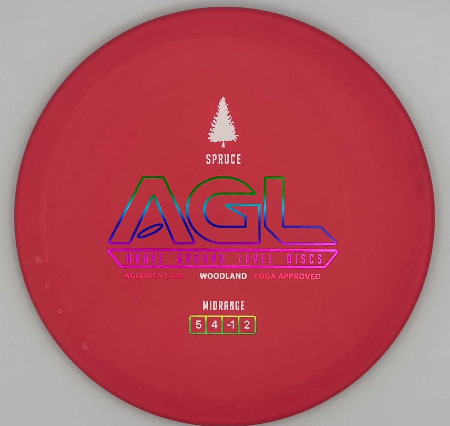 AGL Discs -Berry Punch Woodland Spruce (AGL Bar Logo)