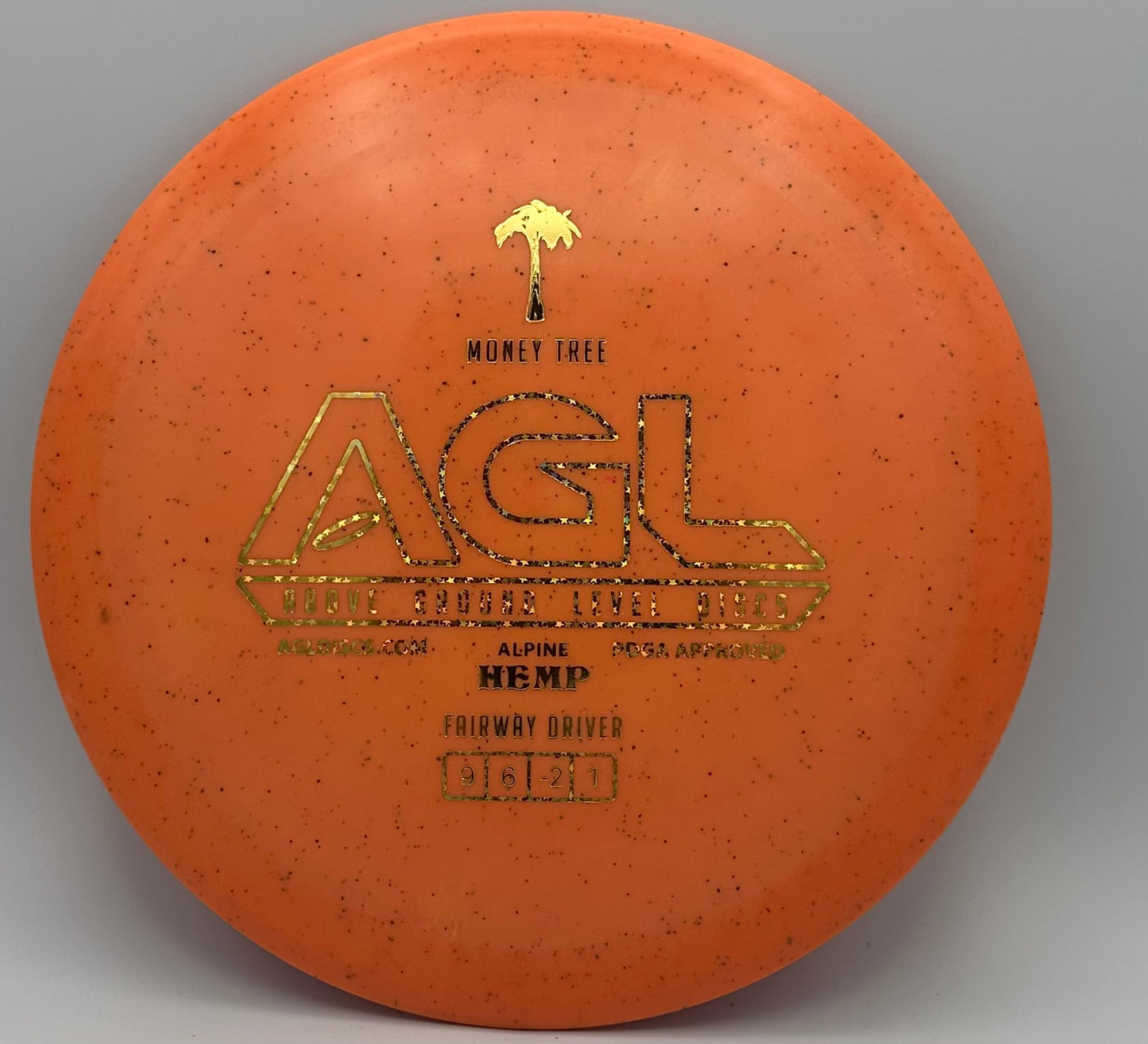 AGL Discs - Tangerine Alpine Hemp Money Tree  (AGL Bar Stamp)