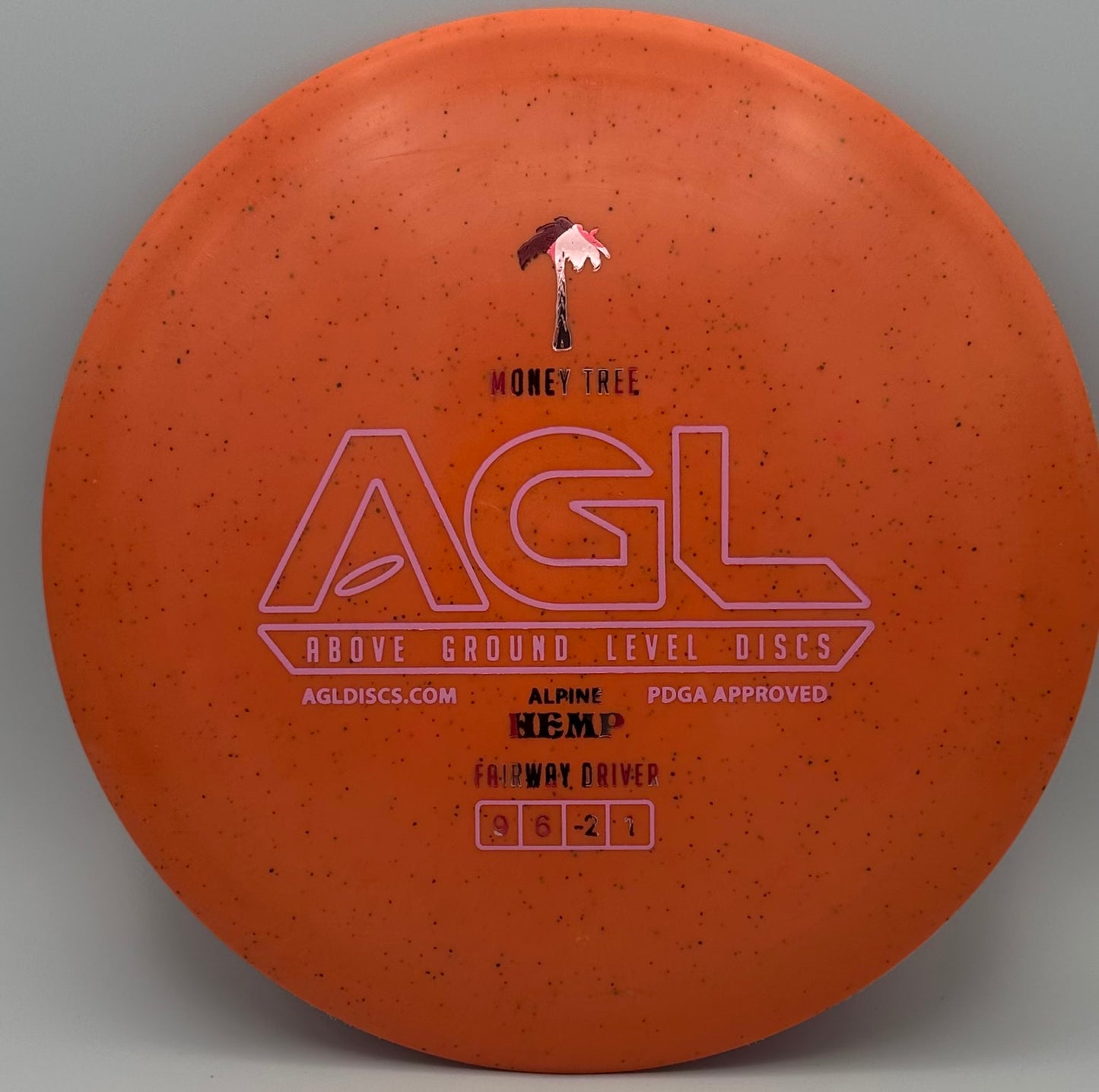 AGL Discs - Tangerine Alpine Hemp Money Tree  (AGL Bar Stamp)