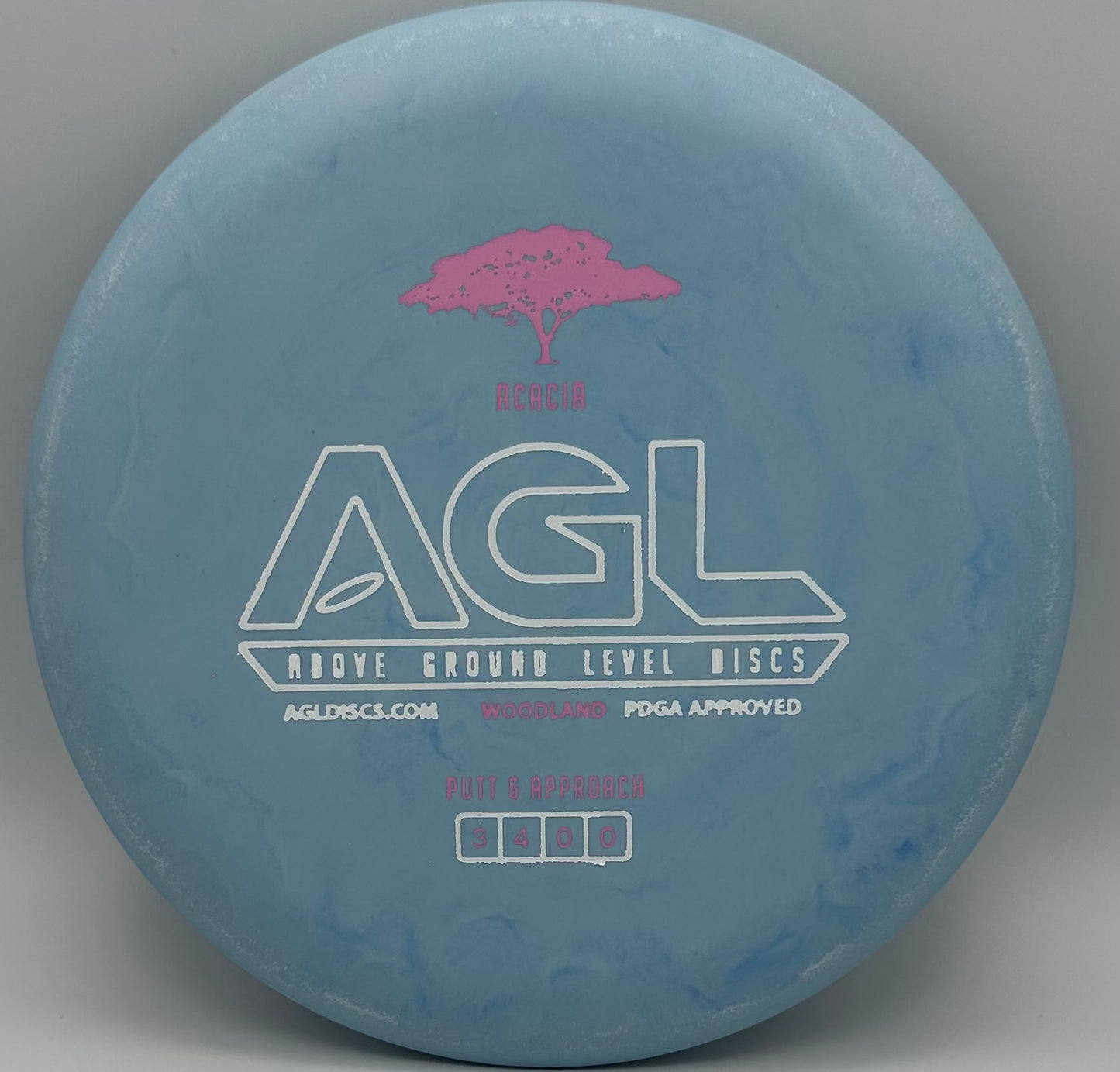 AGL Discs - Swirly Blue Woodland Acacia (AGL Bar Stamp)