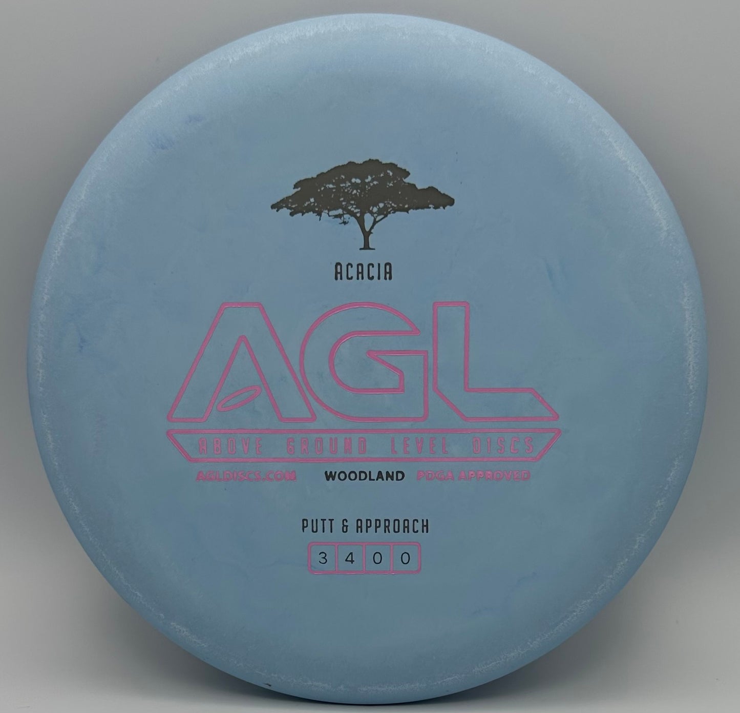 AGL Discs - Swirly Blue Woodland Acacia (AGL Bar Stamp)