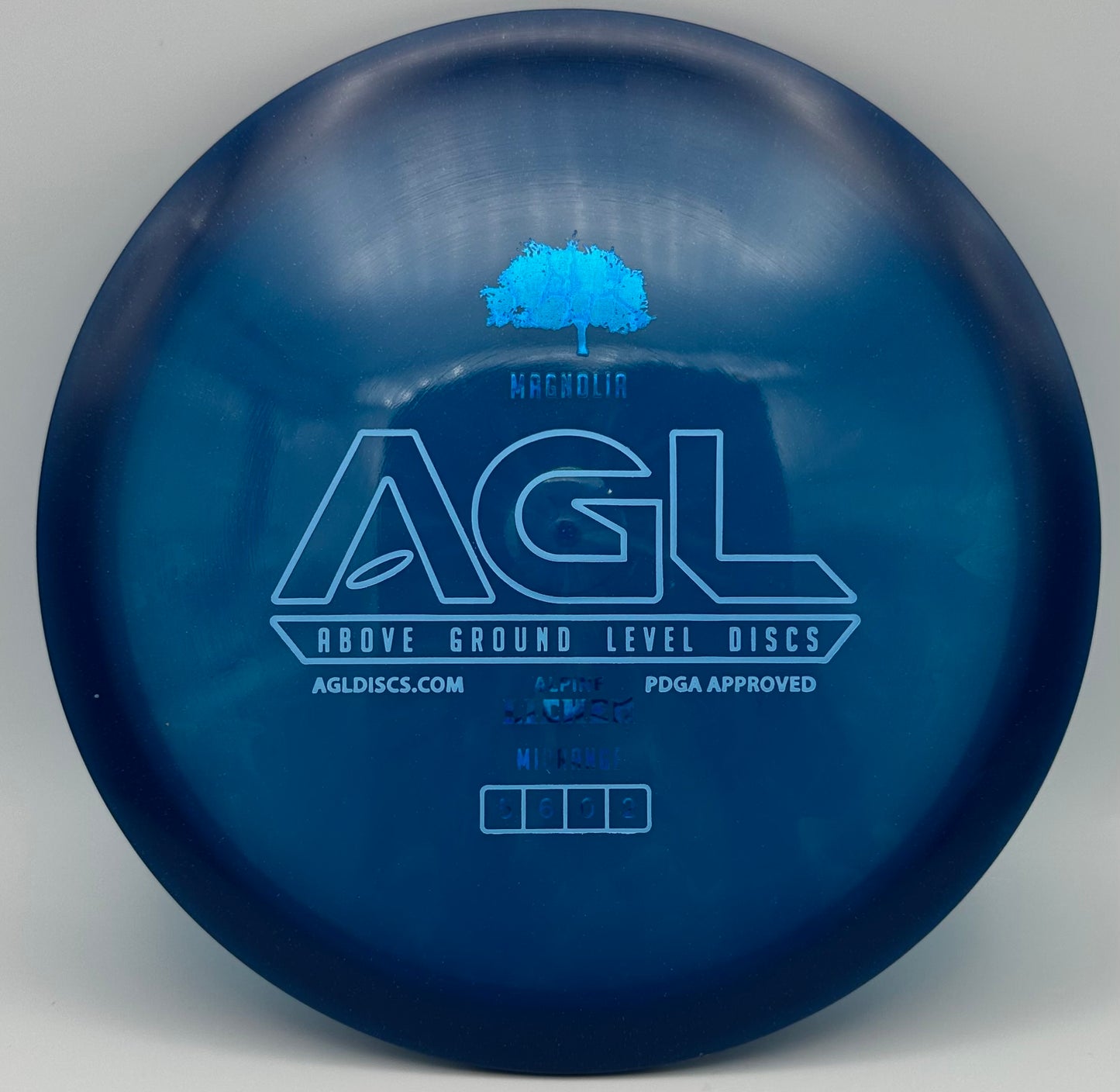 AGL Discs - Dark Blue Alpine Lichen Magnolia (AGL Bar Stamp)