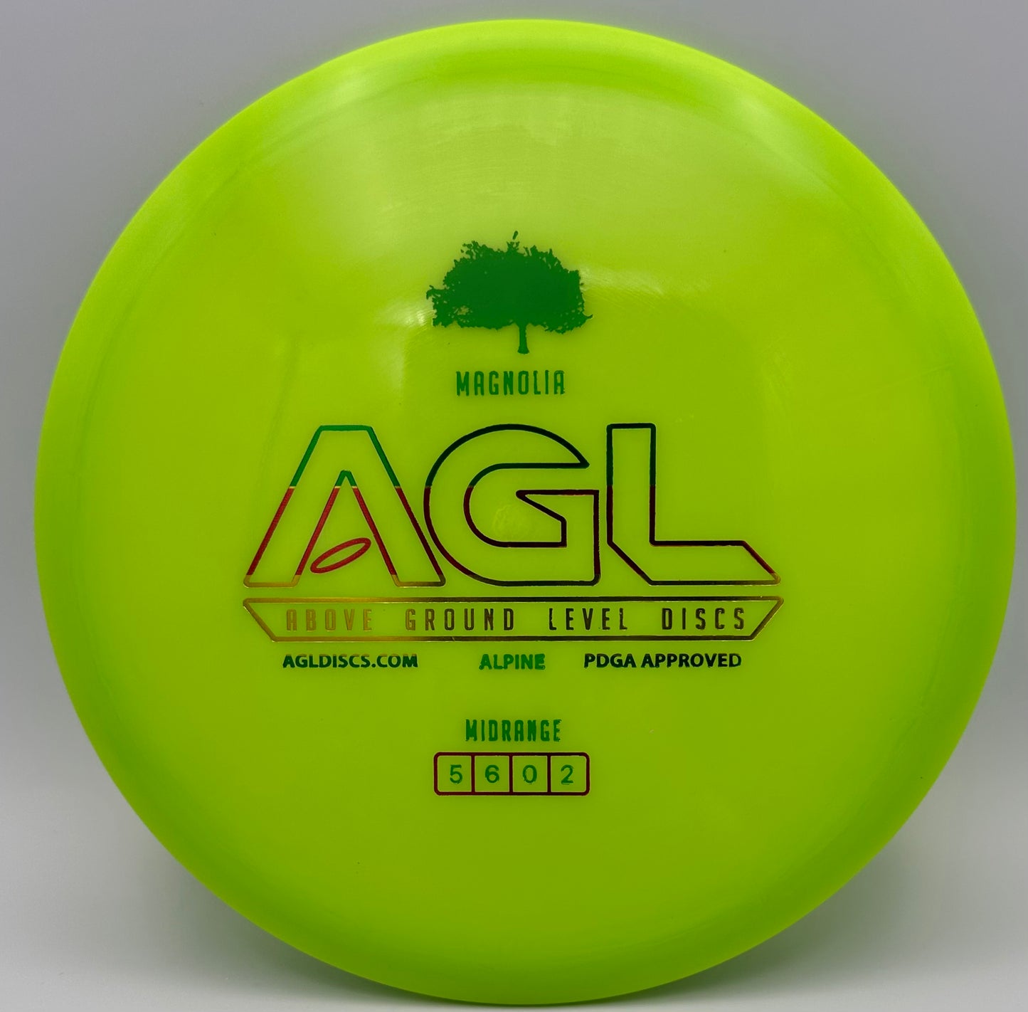 AGL Discs - Slimy Green Alpine Magnolia (AGL Bar Stamp)