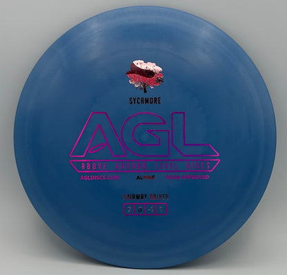 AGL Discs - Cornflower Blue Alpine Sycamore (AGL Bar Stamp)